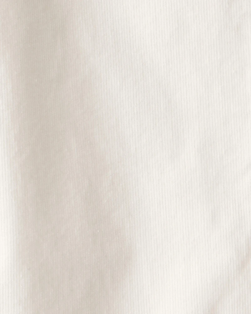 Girls Corduroy Wide-Leg Pants - Ivory