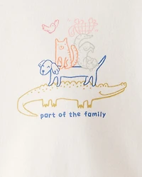 Baby Family Cotton Long-Sleeve Graphic Bodysuit - Ivory