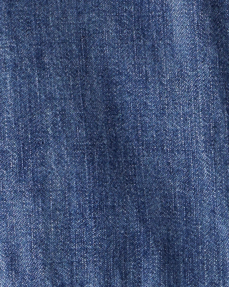 Baby Boy Denim Long-Sleeve Jumpsuit - Blue