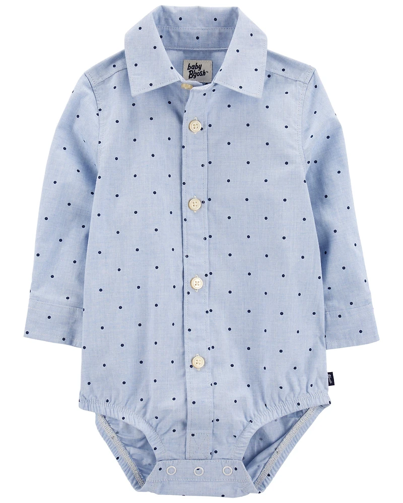 Baby Boy Polka-Dot Button-Front Bodysuit