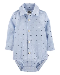 Baby Boy Polka-Dot Button-Front Bodysuit
