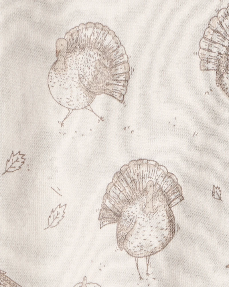 Baby Organic Cotton Sleep & Play Pajamas in Turkey Trot