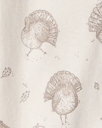 Baby Organic Cotton Sleep & Play Pajamas in Turkey Trot