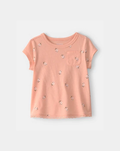 Baby Girl Floral Top - Orange