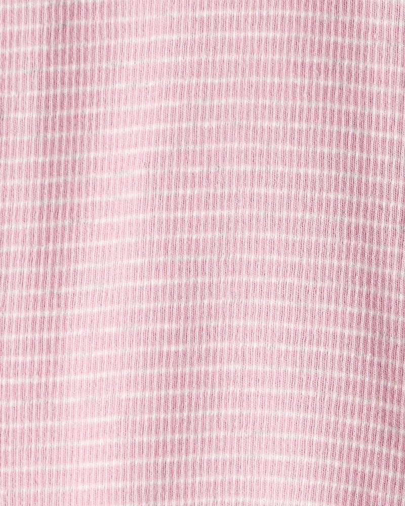 Baby Organic Cotton Sleep & Play in Pink Stripes