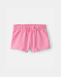 Baby Girl French Terry Shorts - Pink