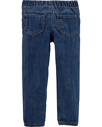 Baby Girl Medium Blue Wash Elastic-Waist Jeggings