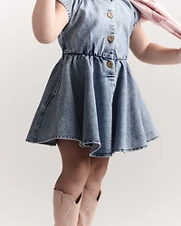 Toddler Girl Avenue Twirl™ Dress in Denim - Blue