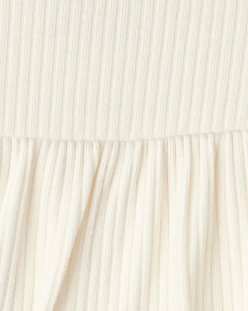 Baby Girl 5-Piece Long-Sleeve Bodysuits & Ruffle Pants Set - Purple/Cream