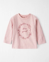 Baby Girl Organic Cotton Free Spirit Long-Sleeve Jersey Tee