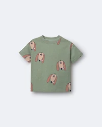 Toddler Dog Relaxed Graphic Tee - Green