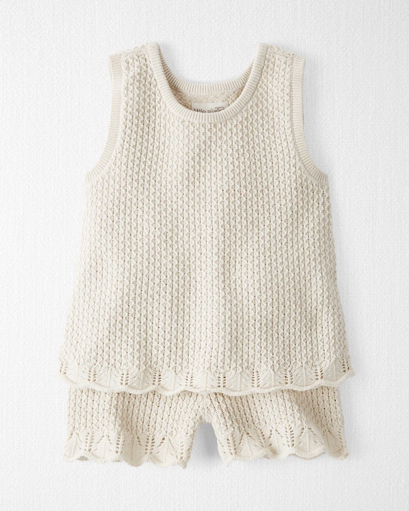 Toddler Girl 2-Piece Organic Cotton Sweater Knit Set