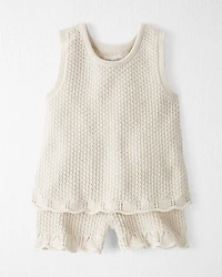 Toddler Girl 2-Piece Organic Cotton Sweater Knit Set