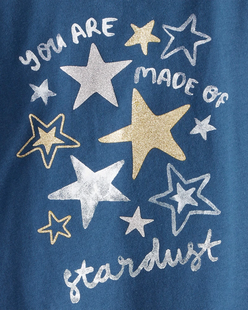 Toddler Girl Stardust Long-Sleeve Graphic Tee - Blue