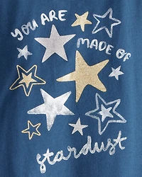 Toddler Girl Stardust Long-Sleeve Graphic Tee - Blue