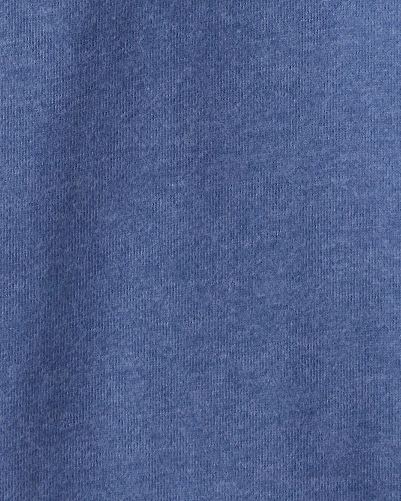 Girls Short-Sleeve French Terry Jumpsuit - Blue