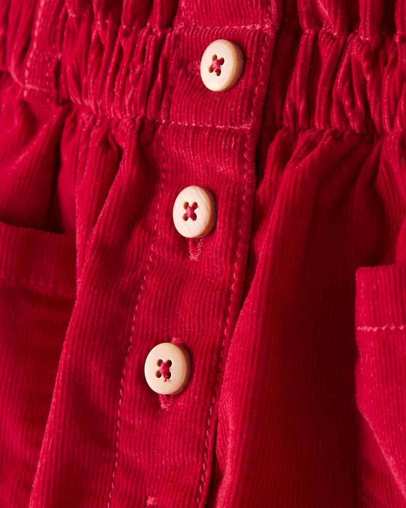 Baby Girl Corduroy Skirt - Red