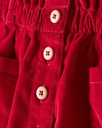 Baby Girl Corduroy Skirt - Red