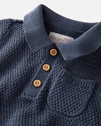 Baby Organic Cotton Sweater Knit Polo