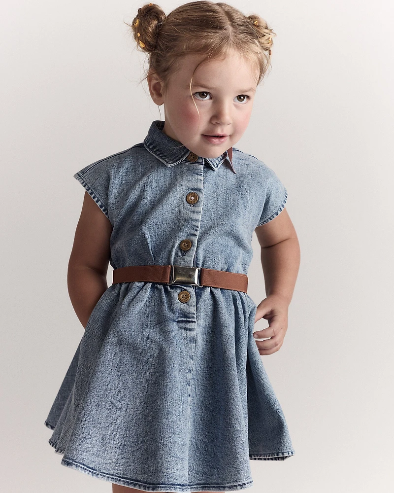 Toddler Girl Avenue Twirl™ Dress in Denim - Blue