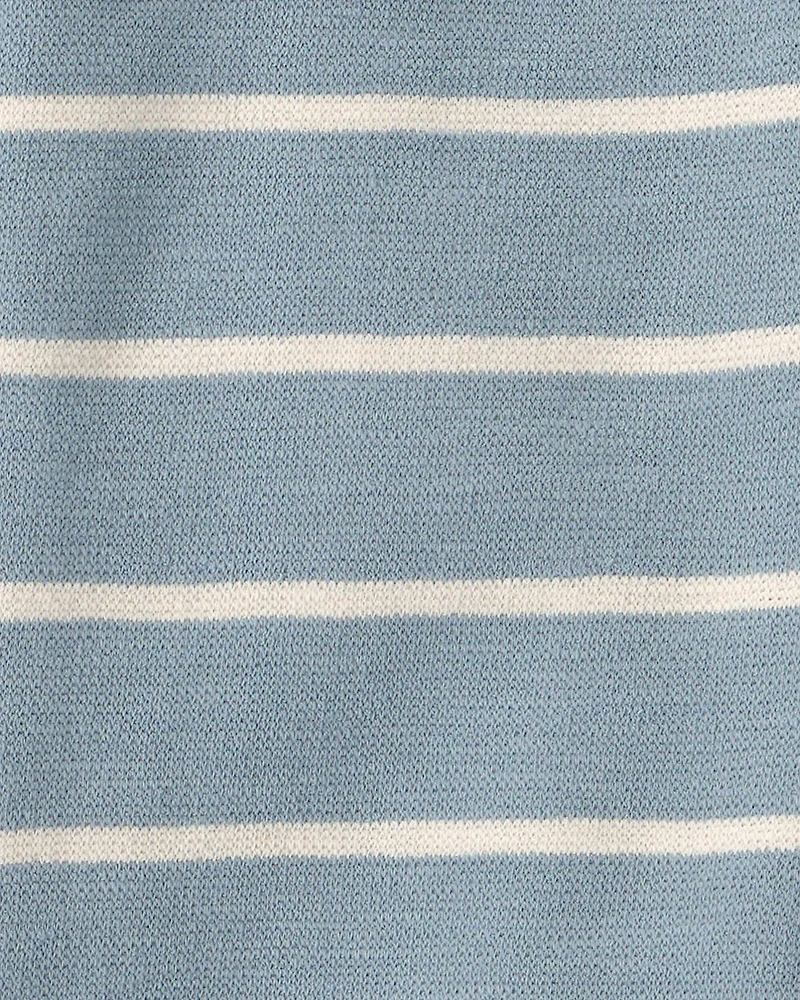 Toddler 2-Piece Organic Cotton Top & Short Set in Stripes