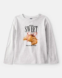 Girls Always Sweet Long-Sleeve Graphic Tee - Grey