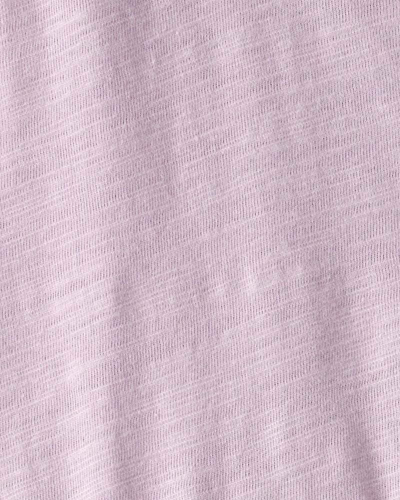 Girls Peplum Short-Sleeve Top - Purple