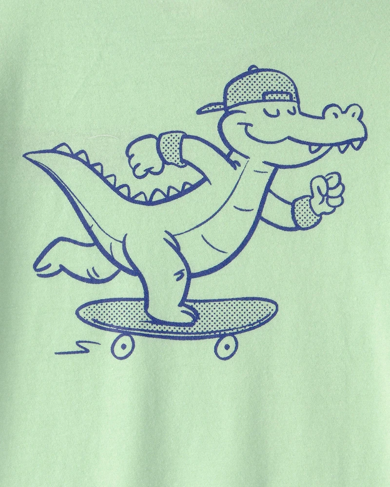 Toddler 'Later Gator' Skateboard Graphic Tee - Green