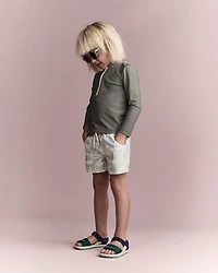 Toddler Half-Zip Long-Sleeve Rashguard - Olive