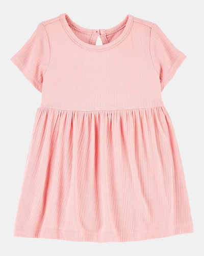 Baby Girl Solid PurelySoft Bodysuit Dress - Pink