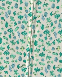 Baby Girl Sea Life 100% Cotton 1-Piece Pajama - Green