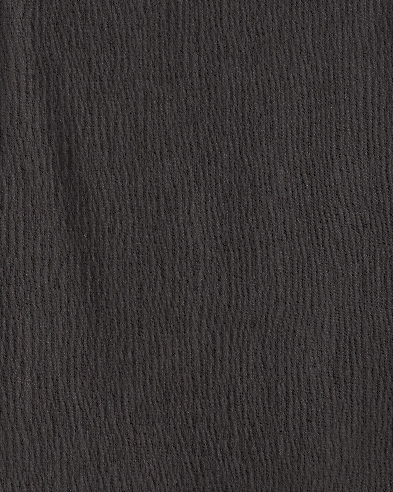 Kid 2-Piece Bow Print Tee & Tank Dress Set - Black/Ivory