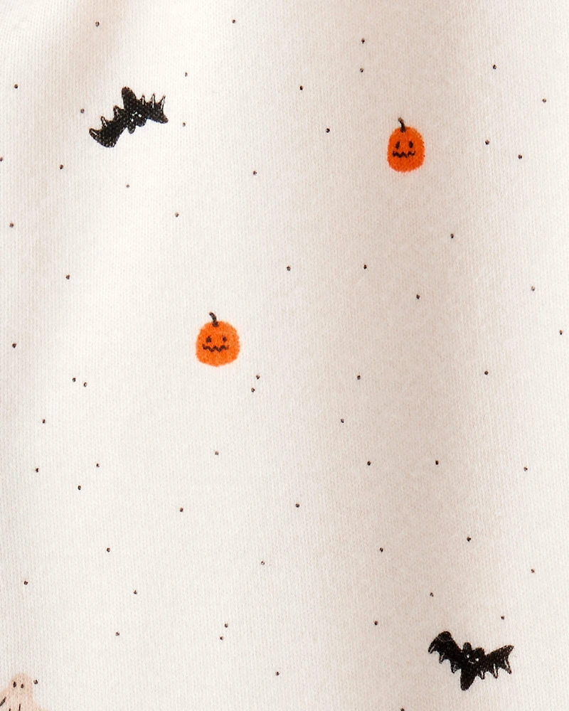 Baby Halloween 2-Way Zip Cotton Sleep & Play Pajamas - Ivory