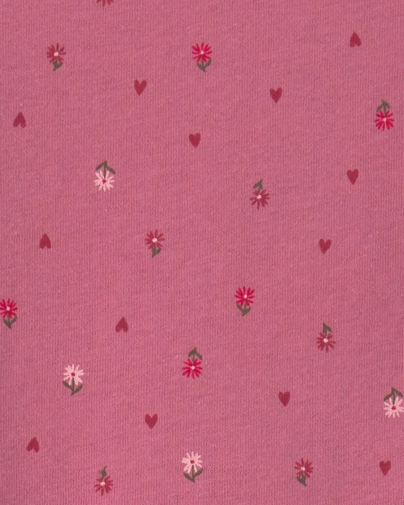 Toddler Girl Floral Peplum Top - Pink