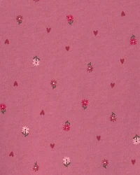 Toddler Girl Floral Peplum Top - Pink