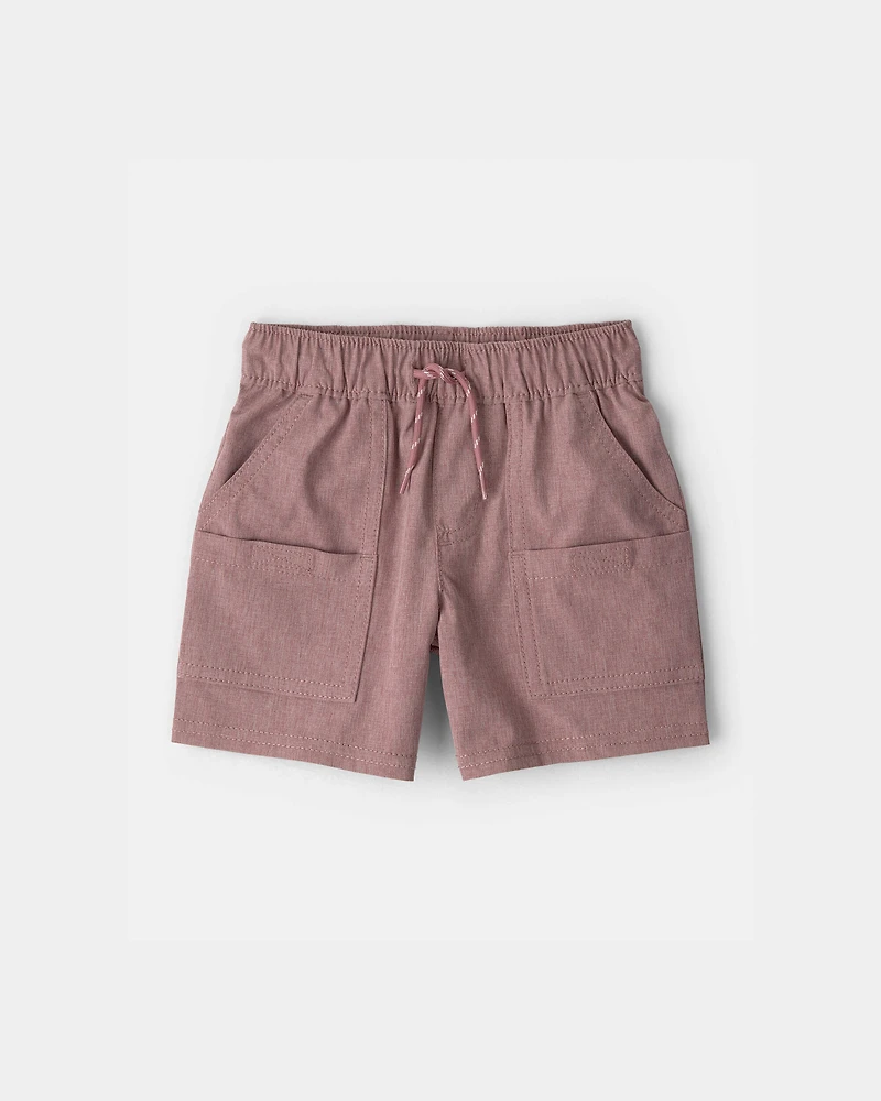 Baby Boy Woven Pocket Shorts - Brown