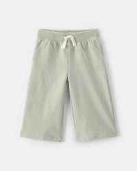 Baby Girl French Terry Drawstring Pants - Green