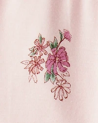 Baby Girl 2-Pack Deer & Floral Print PurelySoft Pull-On Pants - Burgundy/Pink