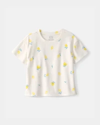 Toddler Girl Lemon Top - Cream