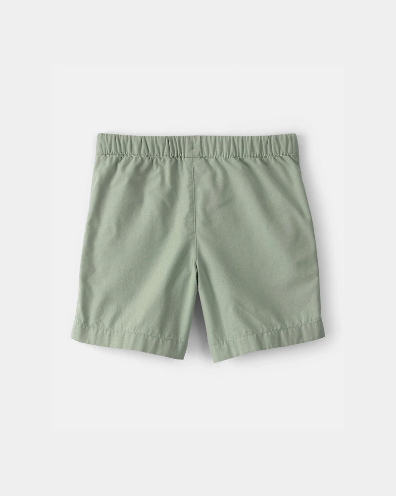Boys Canvas Shorts - Green