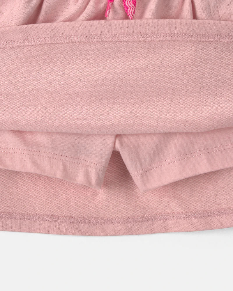 Toddler Girl French Terry Skort - Pink