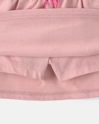 Toddler Girl French Terry Skort - Pink