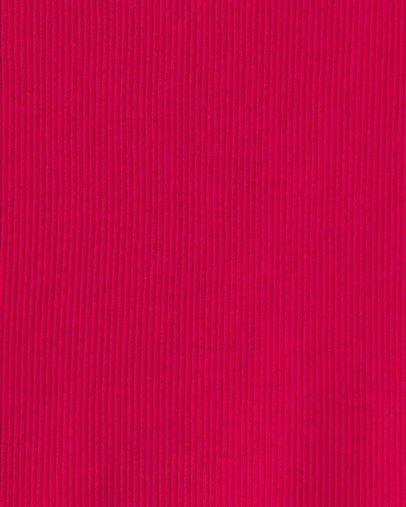Girls Rib Tank Top - Red