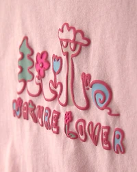 Toddler Girl 'Nature Lover' Short-Sleeve Tie Top - Pink