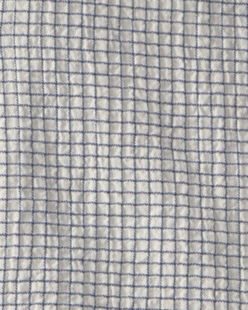 Toddler Boy 2-Piece Organic Cotton Seersucker Gauze Top & Short  Set