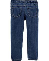 Girls Medium Wash Pull-On Skinny-Leg Jegging