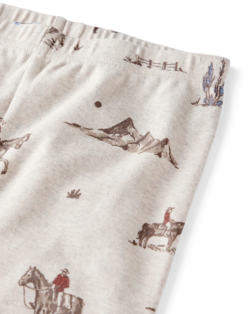 Kid Organic Cotton Pajamas in Western Rodeo Print