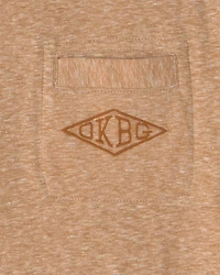 Kids OshKosh Logo Embroidered Pocket Graphic Tee - Tan