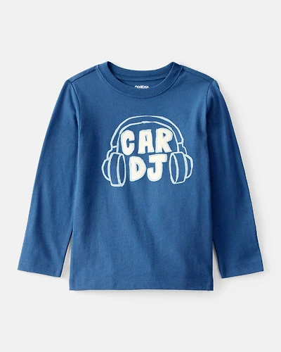 Toddler Boy Car DJ Long-Sleeve Graphic Tee - Blue