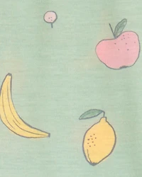 Girls Fruit Loose Fit 2-Piece Pajamas - Green